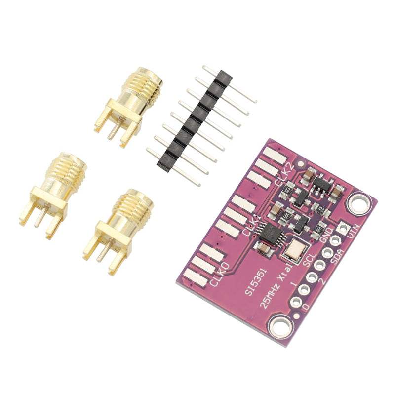 CJMCU-5351 Si5351A Clock Generator Breakout Board 3-5V DC 8KHz to 160MHz Signal Generator with High Linearity VCXO for Arduino (Pack of 2)