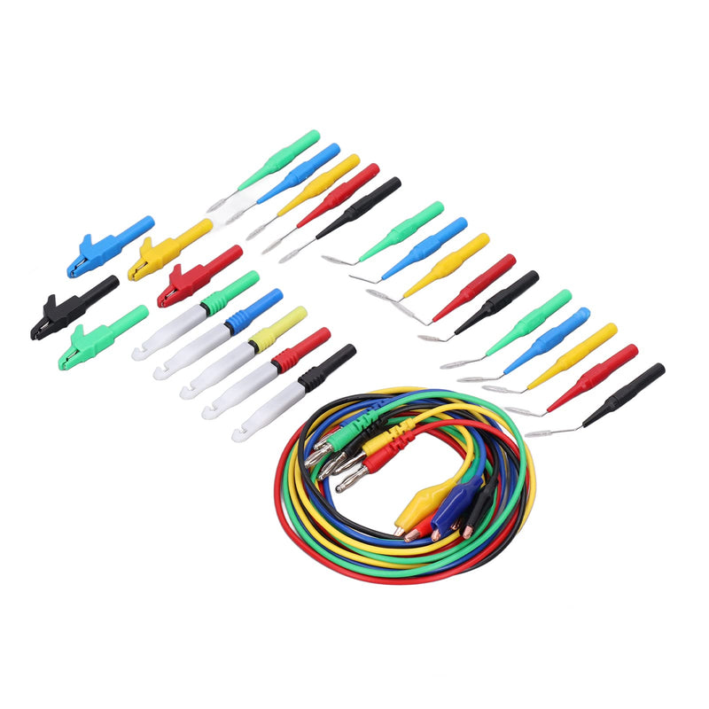 [Australia - AusPower] - Banana Plug Test Leads Kit 90° 135° 180° Back Probes 4mm Banana Plug Kit for Car Repairing Diagnostic Circuit Testing 