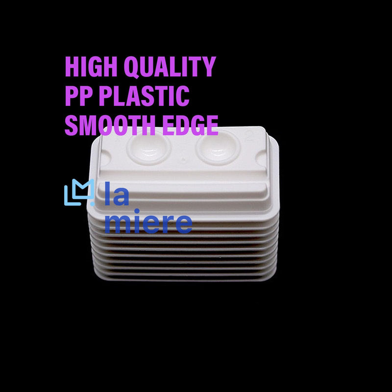 [Australia - AusPower] - 200 PCS Dental Disposable 2 Hole Mixing Wells, PMU Practice Kit, PMU Ink Tray, Microblading & PMU Pigments, Pigment Cups, Microblading Supplies (White, 200) 200P, White 