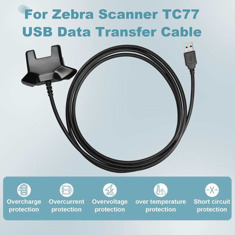 for Zebra Scanner TC77 USB Charger Cable: USB Charging Data Transfer Cord for Symbol TC70 TC77 TC75 TC72 TC55 TC75EK TC700H TC700K TC77HL TC720L TC70x TC75x BT-000318 Barcode Scanner