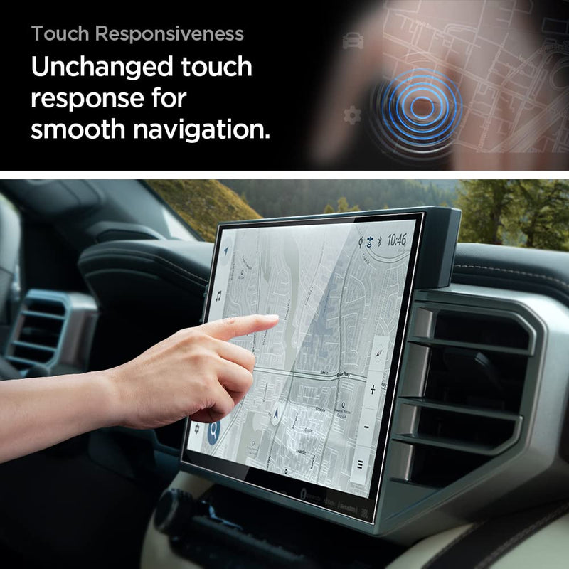 [Australia - AusPower] - Spigen Tempered Glass Screen Protector [GlasTR Slim] designed for Toyota Tundra (2022/2023/2024), Toyota Sequoia (2023/2024) 14 inch Dashboard Touchscreen - Matte/Anti Finger Print 