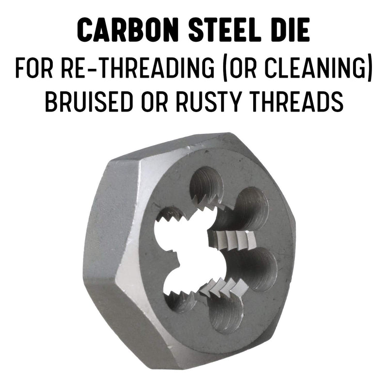 [Australia - AusPower] - Drill America 1/2"-14 Carbon Steel Hex NPT Pipe Rethreading Die, DWT Series 1/2"-14 NPT 