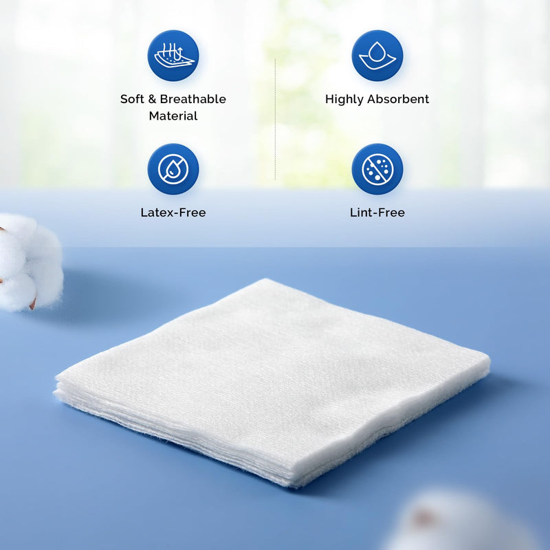[Australia - AusPower] - JMU Sterile Gauze Pads 4x4, Highly Absorbent Non-woven Sterile Gauze Sponges, 25 Packs, 50 Pcs Total 4"x4" 