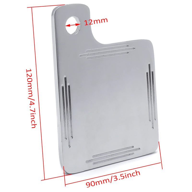MT276-CD Universal Inspection Tag Sticker Renewal License Plate Chrome 1/2" bolt placement
