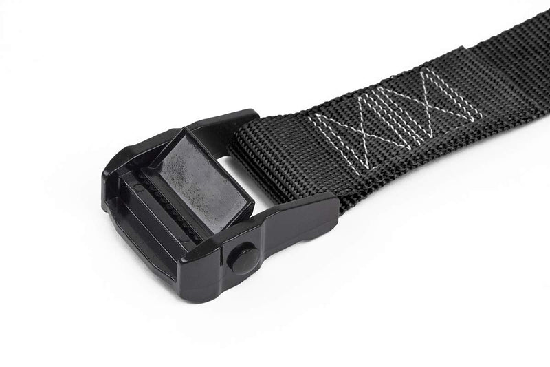 [Australia - AusPower] - PowerTye 1.5in x 4ft Special Edition Heavy-Duty Lashing Strap with Heavy-Duty Buckle - Made in USA - 300 lb. Working Load Limit - Black - 2-Pack Black + SE Black Buckle 