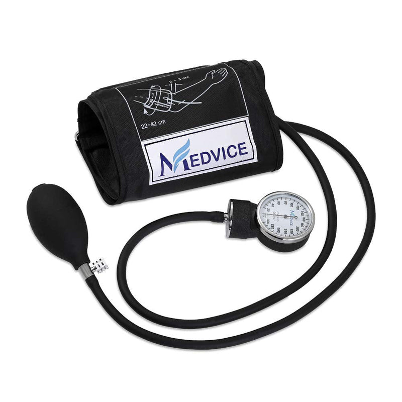 [Australia - AusPower] - MEDVICE Manual Blood Pressure Cuff - Universal Size Aneroid Sphygmomanometer - Nurses BP Monitor - Best Adult BP Machine 