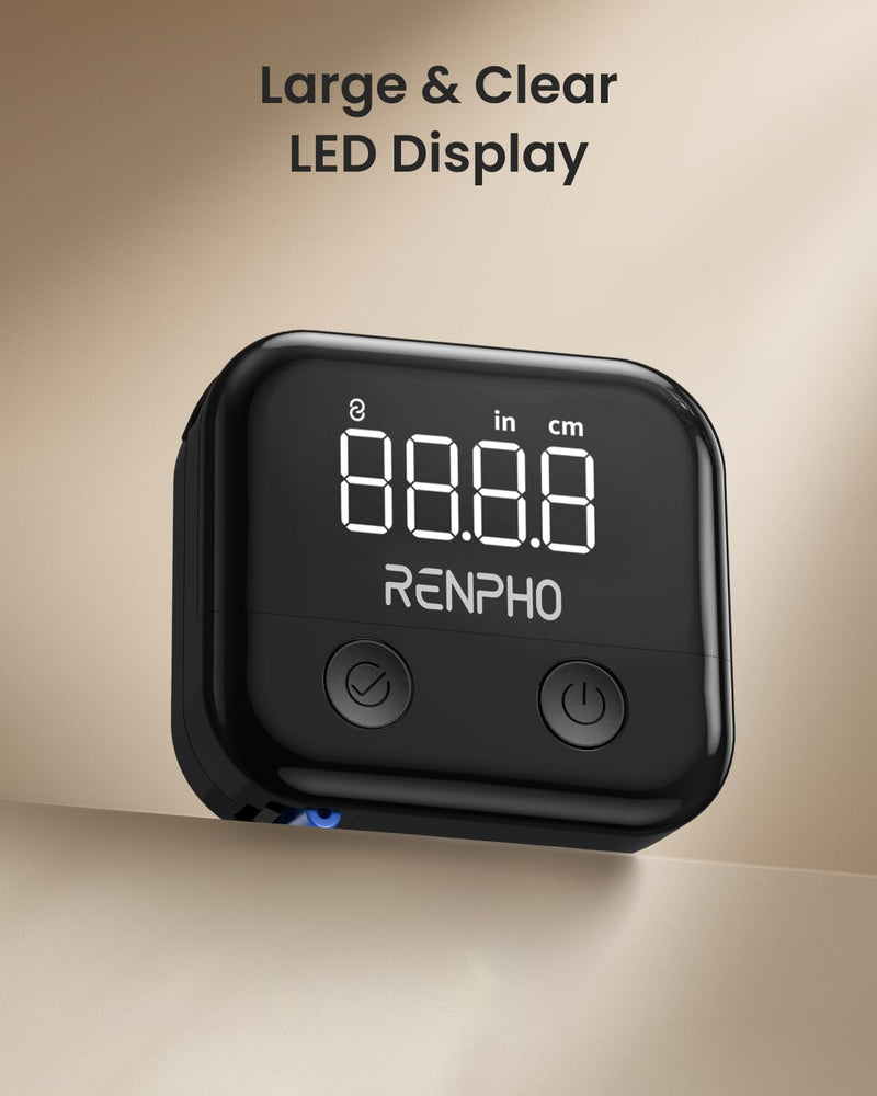 [Australia - AusPower] - RENPHO Smart Scale for Body Weight, RENPHO Smart Body Measuring Tape, Rechargeable Tape Measure with LED Display 