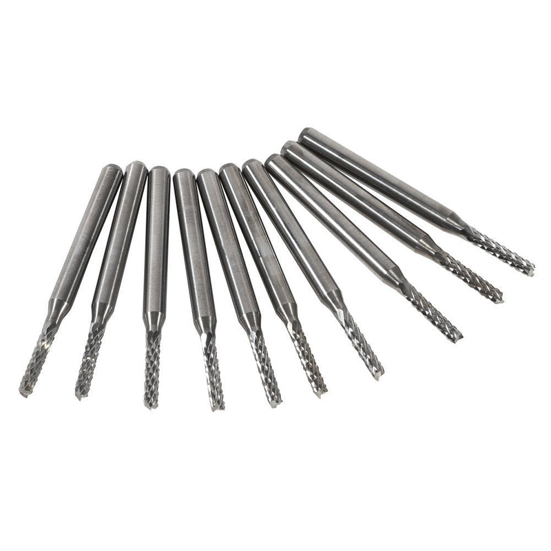 [Australia - AusPower] - 2mm Cemented Carbide End Mill CNC Router Bits 37mm 2 Flute SMT PCB Cutting Tool , Pack Of 10 