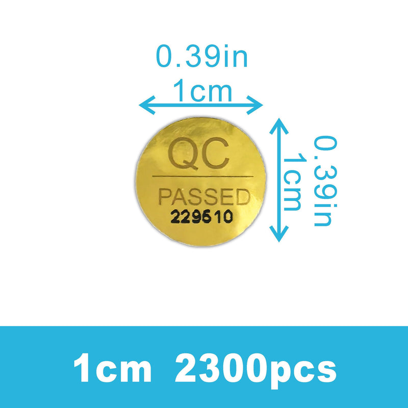 2300pcs 0.39 inch QC Passed Tamper Proof Stickers Silver High Security Tamper Evident Warranty Void Hologram Labels w/Unique Sequential Serial Numbering Gold 2300pcs