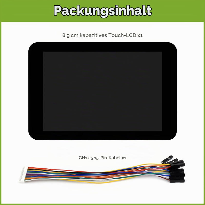 Waveshare 3.5 inch Capacitive Touch Display Module, Compatible with Raspberry Pi 5/4B/3B/Zero/Zero W/Zero 2W/Pico/Pico W/Pico WH// ESP32/Arduino, 320 × 480 Resolution, IPS Display