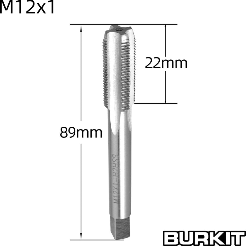 [Australia - AusPower] - Burkit M12 X 1 Tap and Die Set, M12 x 1.0 Machine Thread Tap and Round Die Right Hand M12x1 