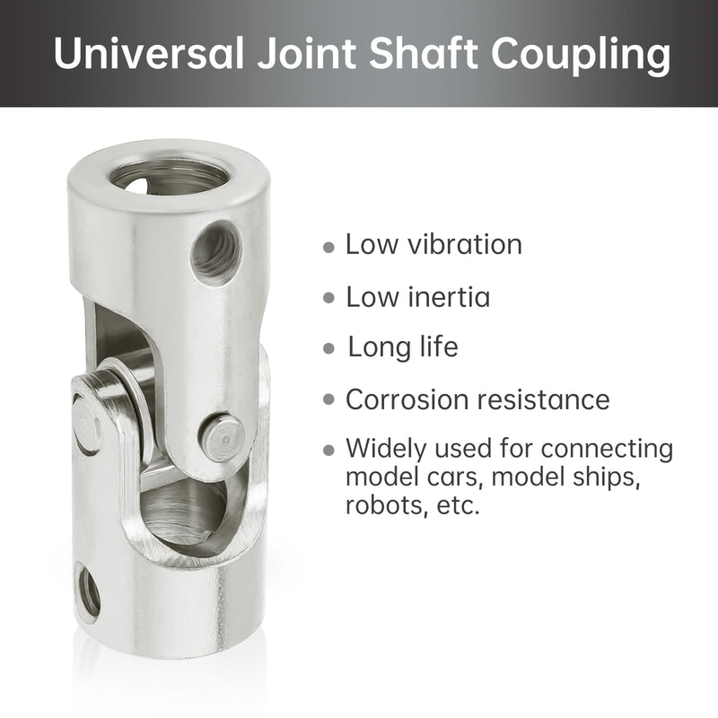 [Australia - AusPower] - 2 Pcs 12mm to 12mm Universal Joint Shaft Coupler 45# Steel 360 Degree Rotatable Coupling Steering Connector for RC Model Motor/RC Car/Crawler/Boat with Screws (2, 12mm to 12mm) 2 