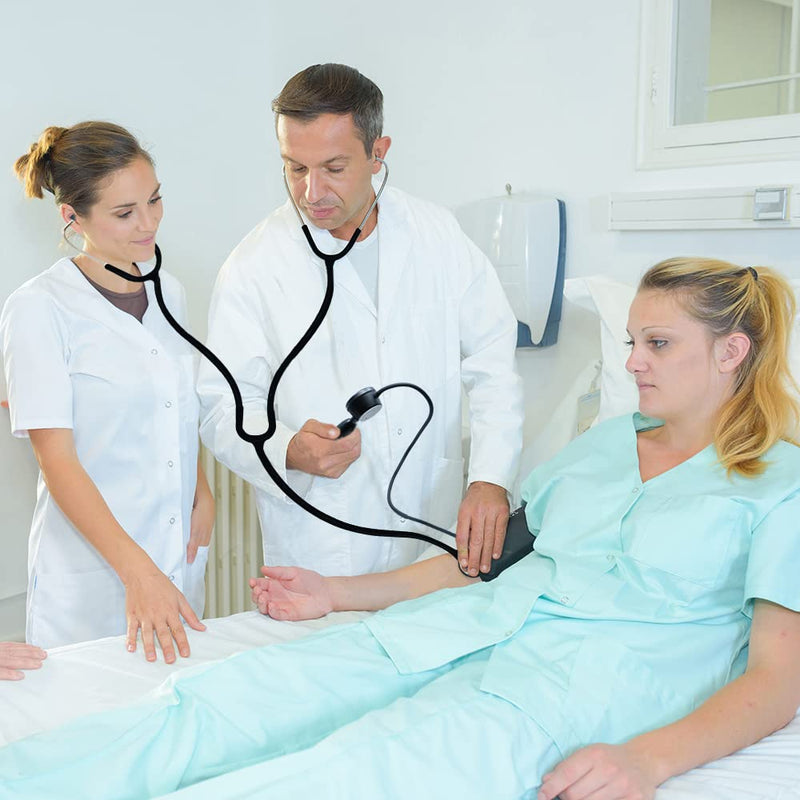 [Australia - AusPower] - Ever Ready First Aid Deluxe Dual-Head Teaching Stethoscope for Medical Training, Nursing Students and Teachers – Black 