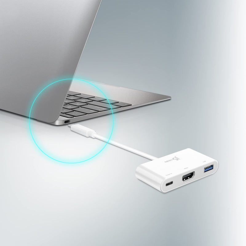 j5create USB Type-C to 4K HDMI and USB-A 3.0 with PD 100W Pass-Through Charging, for MacBook, Chromebook, iPad Pro or USB-C Laptop (JCA379)