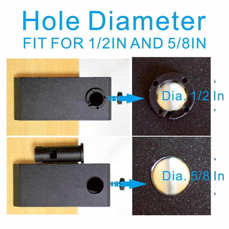 [Australia - AusPower] - Replacement Heavy Duty C Clamp for 1/2” and 5/8” Hole Base Magnifying Lamp,Desk Lamp,Swing Arm Lamp,Phone I pad Mount,Tablet Mic Holder,Table Mount Clamp for Microphone Stand Mic Boom Arm (G2 BLACK) G2 Black 
