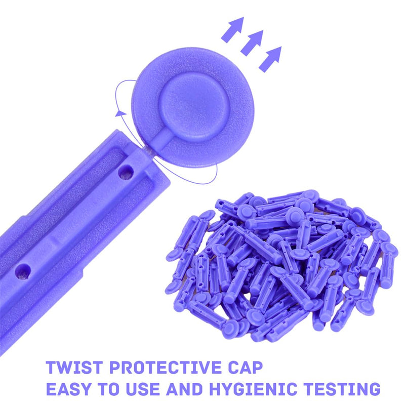Lancets for Diabetics Blood Lancets Pack of 100 30G Universal Lancets Sterile for Blood Sugar Measurement