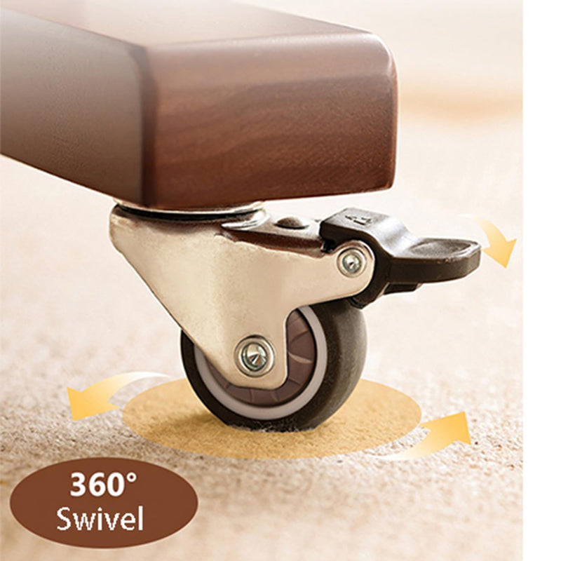 [Australia - AusPower] - Stem Casters, 360 Degree Swivel Stem TPR Wheels with Metric M6-1.0x15mm M8-1.25x15mm M10-1.5x15mm Thread Industrial Castors for Carts, Furniture, Dolly, Workbench 2.0 inch with Brakes 