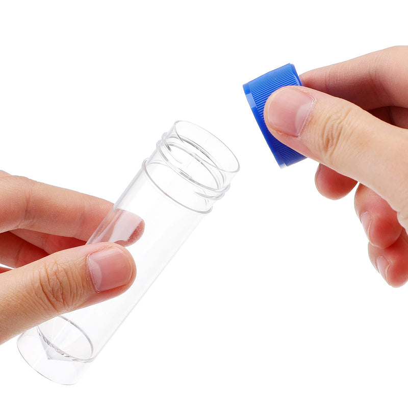 Hemobllo Sample Cup with Screw Lid, Samples Container Without Label Laboratory Medical Use 25-30 ml Pack of 10