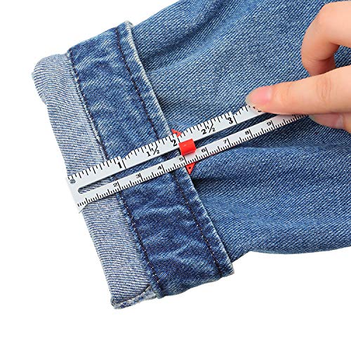 Pack of 2 Sewing Gauge, Metal Sliding Gauge, Sewing Measuring Tool, Quilting Gauge, Ruler for Knitting, Crafts, Sewing, Hemming, Measuring, Beginners