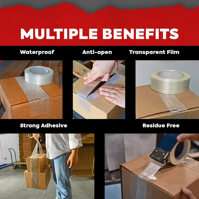 [Australia - AusPower] - MAT Commodity Grade Fiberglass Reinforced Filament Strapping Tape - 1/2 in. Wide x 60 yds. (Pack of 1) Filaments Run Lengthwise 1-Roll 