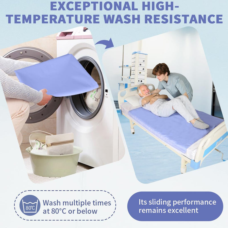 [Australia - AusPower] - Patient Transfer Slide Sheet,Low Friction Transfer Sheet for Patient,Washable Slide Sheets for Moving Patients (Purple, Purple Flat-55 * 78 Inches) Purple Flat-55*78 Inch 