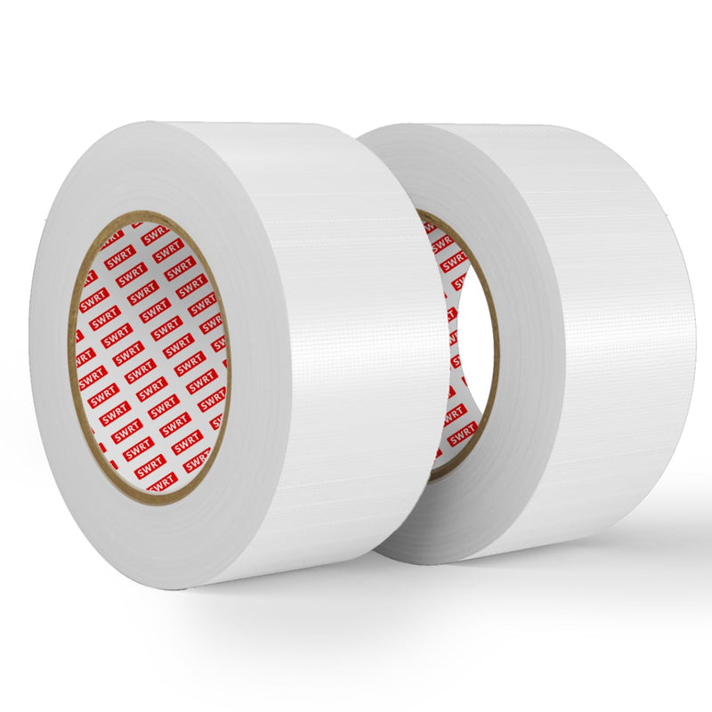 SWRT 2Pack Duct Tape White Heavy Duty - 9 Mil White Duct Tape Strong Adhesive, 2 in x 30 YD (Total 60YD) Duct Heavy Duty Waterproof All Weather No Residue Sealing & Patching for Indoor&Outdoor Repair 2 pack