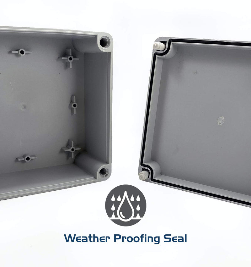 Co. Weather & Dust Proof PS Plastic Junction Conduit Box (1, 12" x 8" x 4") 1 12" x 8" x 4"