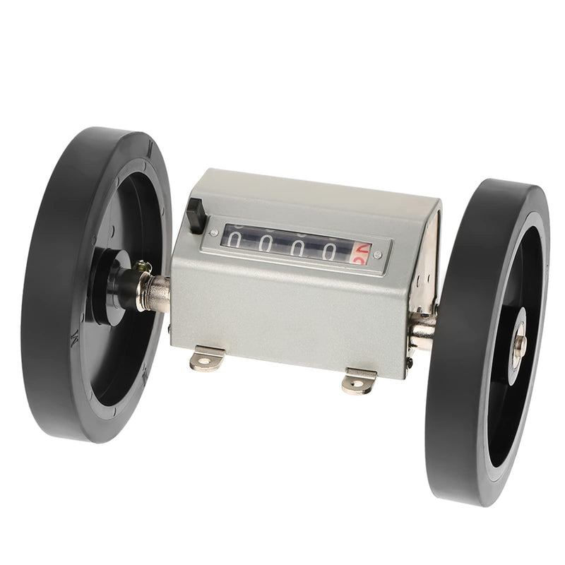 [Australia - AusPower] - Measuring Counter Meter Rope Cable Length Counter Metal 1 Piece Roller Wheel 5 Digits 0 9999.9 Length Counter Max Speed 350 rpm Grey Reset 