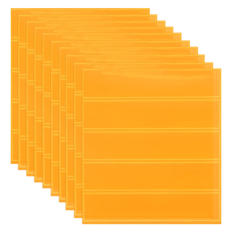 PATIKIL Hard Hat Reflective Stickers, (5 x 6 Inch, Orange Yellow) (10 Pcs), Retro Reflective Safety Tape Durable Adhesive Helmet Stickers, Suit for - Hard Hats/Helmets/Mailboxes