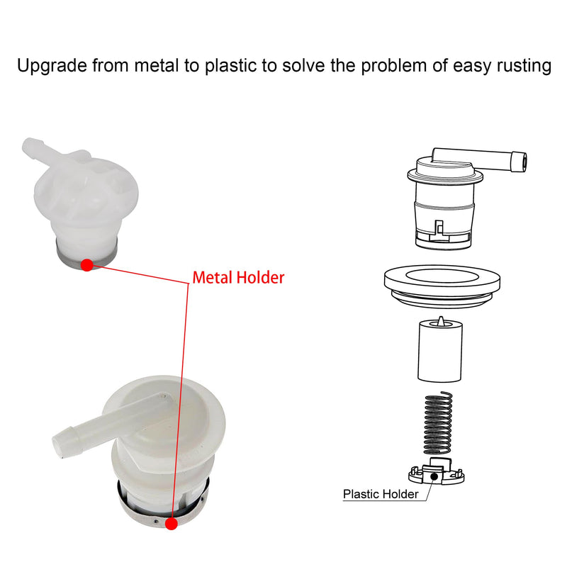 2pcs Fuel Tank Vent Valve, Gas Tank Vent Rollover Valve with Grommet Seal Kit Compatible with Jeep 84-96 Cherokee XJ Wagoneer, 86-92 Comanche MJ, 93-96 Grand Cherokee ZJ, 87-95 Wrangler YJ 2 pcs