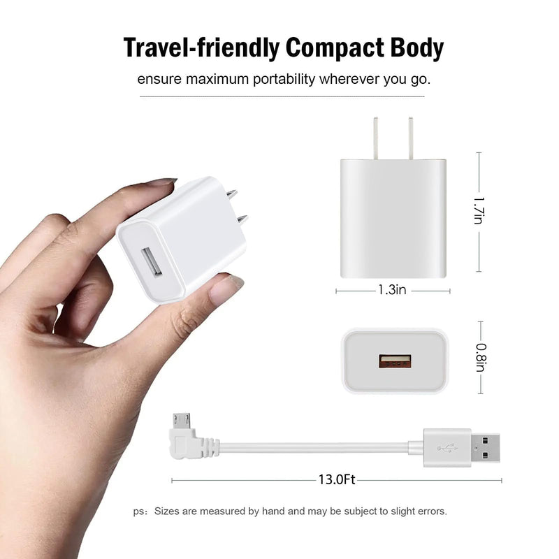 [Australia - AusPower] - 2 Pack 13FT Power Adapter Plug Charger for Arlo Pro and Arlo Pro 2, Arlo Q,Arlo Essential Spotlight, Arlo GO Indoor Camera(not for Go 2), Wyze Cam Pan v3 v2,Blink Mini Charging Cord Cable Replacement 2-Pack 13.2ft 