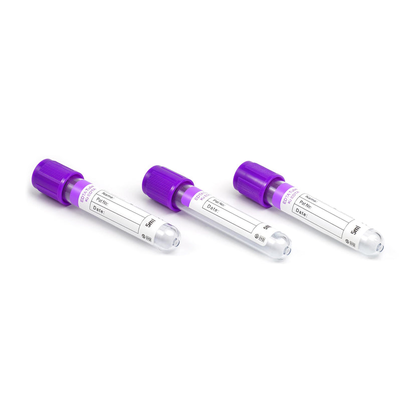[Australia - AusPower] - Vacutainer Blood Collection Tubes 5ml Lab Vacuum EDTA K2 Tube for Pet Animals Veterinary Lab Supplies 100 Pcs Wrap Packaging K₂ EDTA Tube 