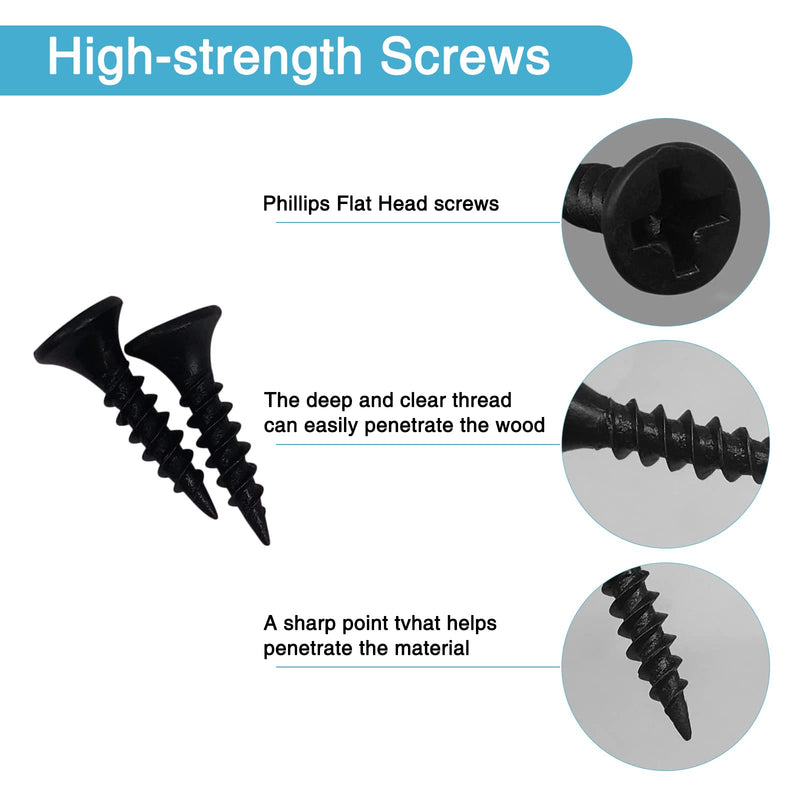 [Australia - AusPower] - 14PCS Black Straight Flat Brace,Stainless Steel Sturdy Braces,Flat Metal Brace for Wood Furniture Chair Drawer Cabinet with 56PCS Screws (2.99 x 0.63 inch) Straight Brace_76 x 16 mm/2.99 x 0.63 inch 