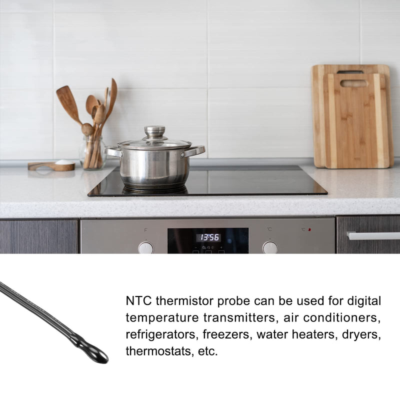 [Australia - AusPower] - NTC Thermistor Probe 10K 6.6ft Waterproof Epoxy Temp Sensor Probe, [for Digital Temperature Transmitter] 