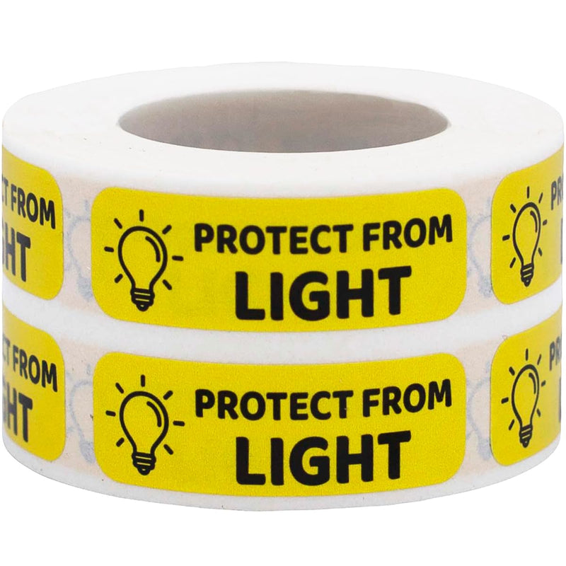 Protect from Light Medical Healthcare Labels, 0.5 x 1.5 Inches in Size, 500 Labels on a Roll