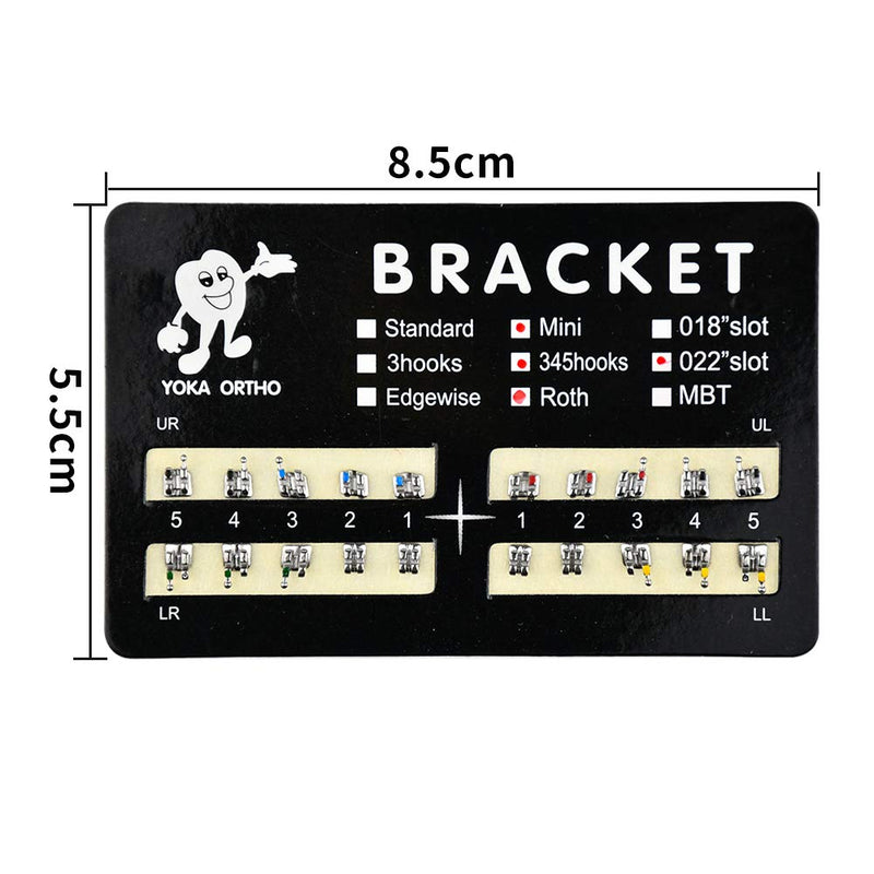 Teeth Model Mini Roth Brackets Roth 022 Slot Bondable with Hook on 347 (200) 200