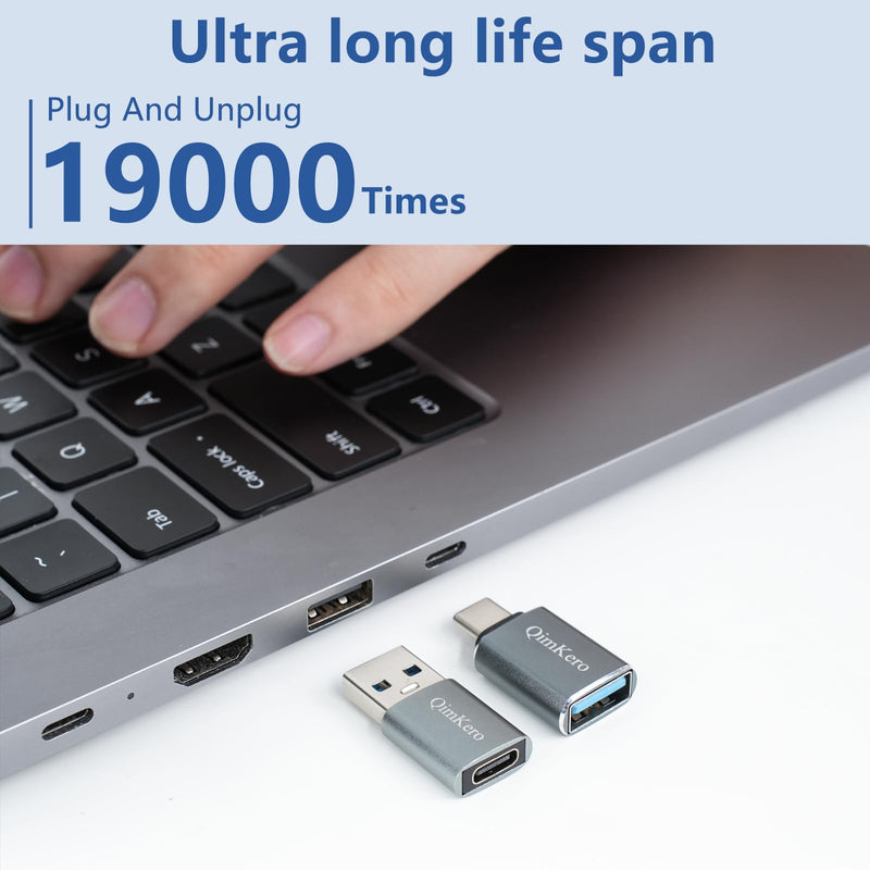 [Australia - AusPower] - (4-Pack) 2 * Type C Female to A Male Charger Converter & 2 * USB C Male to USB Female OTG Adapter, for iPhone 12, 13, 14, 15, Apple, AirPods, iPad, MacBook, Samsung Galaxy S23, S22,MacBookPro 