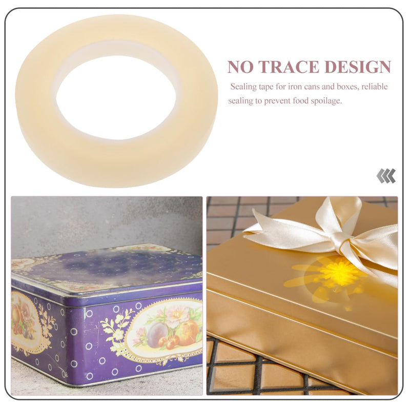 PRETYZOOM Can Sealing Tape Transparent PVC Adhesive Tape for Food Tins 15Mm X 66M No Residue Reliable Sealing for Box Packing