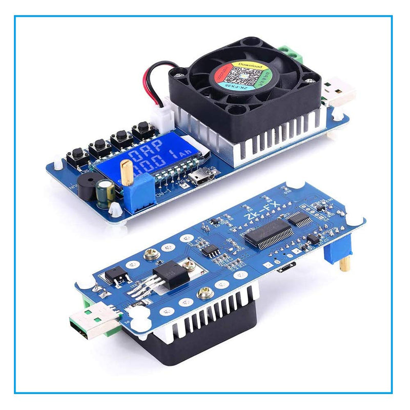 [Australia - AusPower] - 1Pcs DC Electronic Load Tester FX25 4A 25W/FX35 5A 35W Constant Current USB Power Detector Battery Capacity Tester Adjustable Resistor LCD Display FX35 