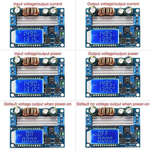 ARCELI Buck Boost Converter Display, Buck Boost Board DC 5.5-30V 12V to DC 0.5-30V 5V 24V Adjustable Constant Current Voltage Step Up Down Voltage Regulator 3A 35W Power Supply Module