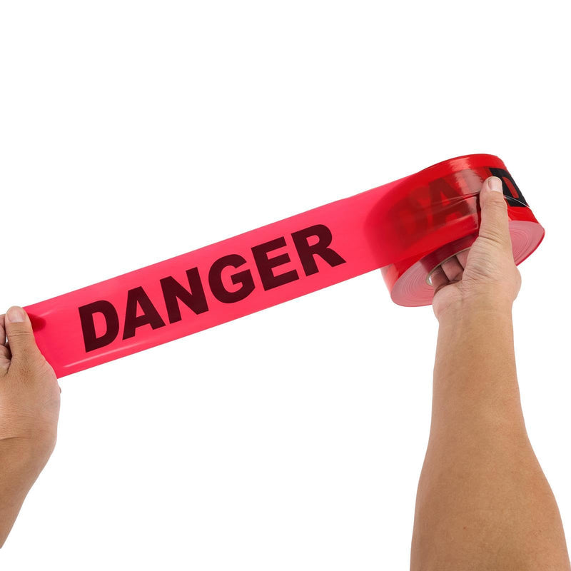 NORTHSKY "Danger Barrier Tape, Red, 3 in. x 1000 ft. 1
