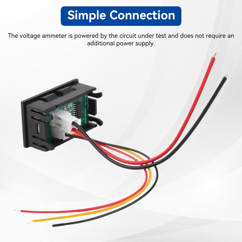 [Australia - AusPower] - DC 0-100V 10A Digital Voltmeter Ammeter Multimeter Panel, Meter Current Voltage Tester Amperage Measurement Meter with Dual LED Display Voltage Gauge for Automotive Motor Battery 