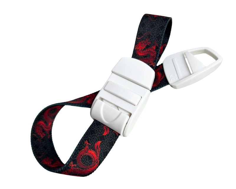 Red Dragon Pattern Medical Tourniquet with ABS Plastic Buckle Latex Free Elastic Band Perfect for Doctors, Nurses, Students and Paramedics