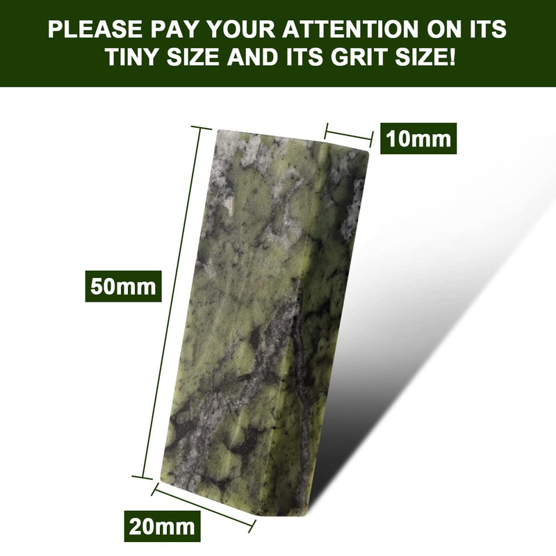[Australia - AusPower] - CBRIGHT Knife Sharpening Stone 1PC 10000# Whetstone Mini Final Fine Polished Natural Green Sharpener Oilstone (2 x 0.8 x 0.4 Inch) 