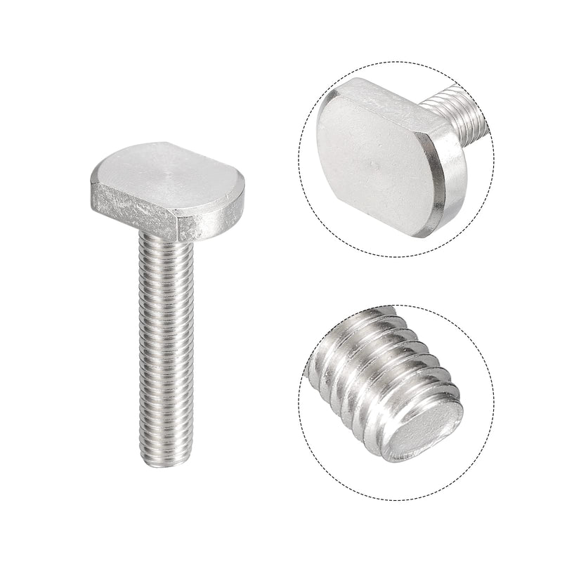 [Australia - AusPower] - uxcell T-Slot Bolts, 2pcs M10x55mm T Slot Drop-in Stud Sliding Bolts 304 Stainless Steel T Shape Screws for T Track 