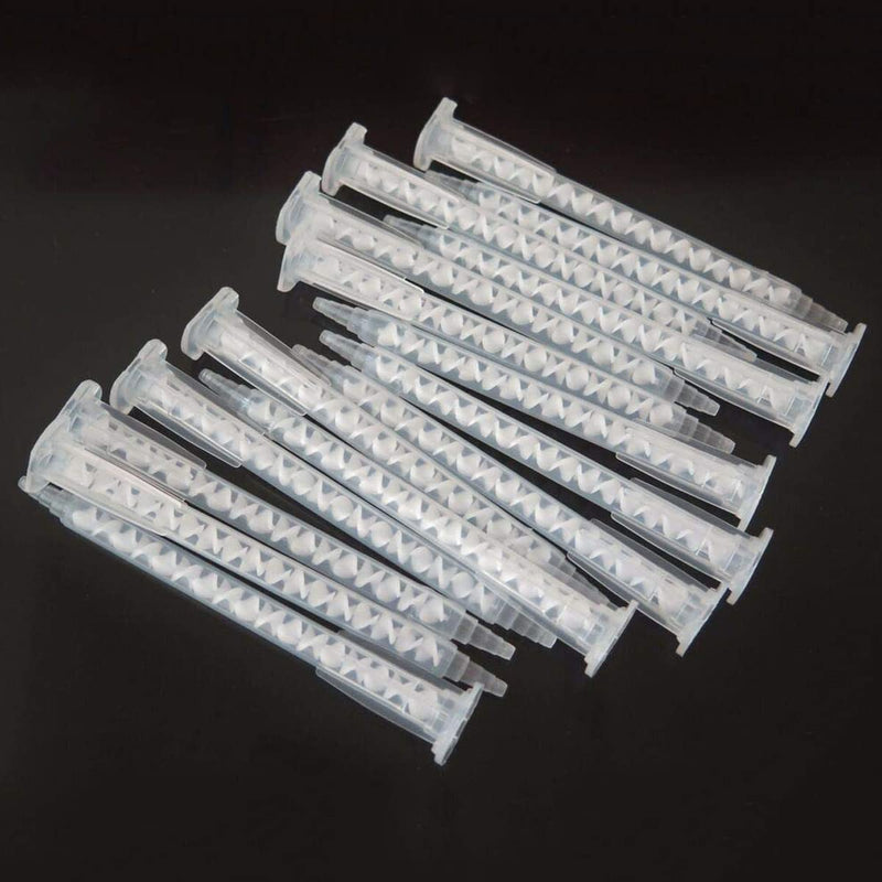 [Australia - AusPower] - 100pieces Epoxy Mixing Nozzle Static Mixer Nozzle Tubes Adhesive Cartridges Tip for 50 Ml Resin Cartridge 