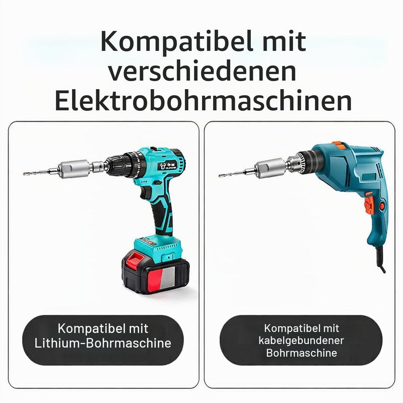 SDS Adaptor for Impact Wrench, 1/2 Inch Square to SDS Plus, Steel Adapter for Drilling and Chiselling with Electric Hammers