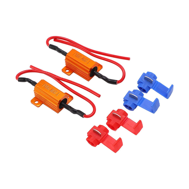 2 Set 25W 25Ω LED Resistance Decoder Load Indicator Resistor Semiconductor Products Load Resistor LED Lighting