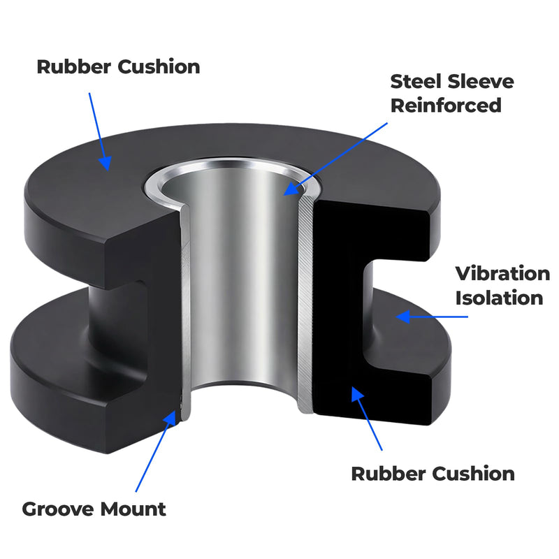 [Australia - AusPower] - Rubber Grommet Kit M8 with Steel Sleeve Reinforced, 10PCS Rubber Bushings for Motorcycle Fairing Windshield Mount, Automotive Panel Mount, Boat Windshield, Equipment Mount Vibration Isolation 