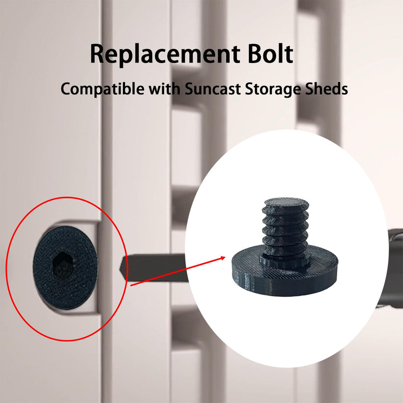 [Australia - AusPower] - 12 PCS Replacement Bolt Compatible with Suncast Storage Sheds, Accessory Bolt for Suncast Sheds, Storage Sheds Replacement Screws (Screwdriver is not Included) 12 